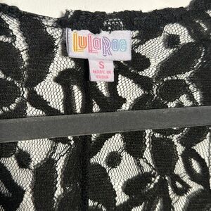 Noir Black Lace Lularoe Joy Longline Vest